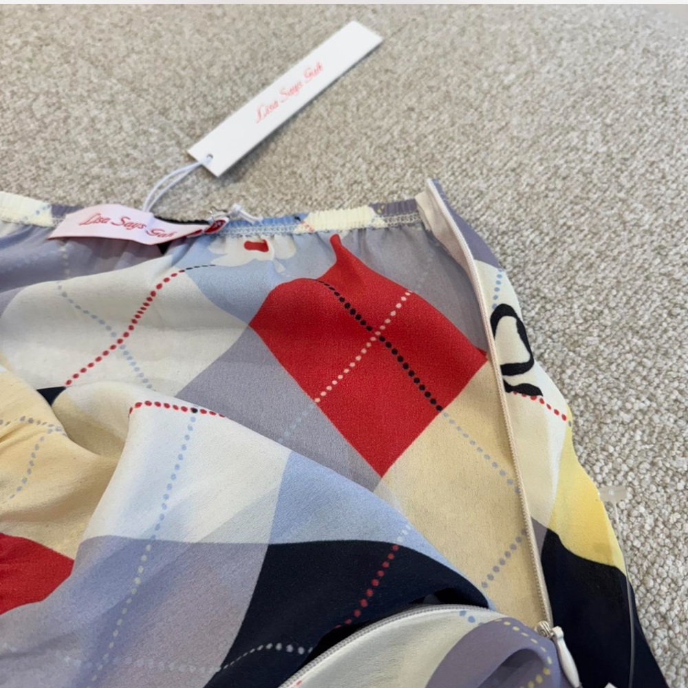 NWT LISA SAYS GAH CIRQUE ARGYLE MIDI SKIRT - XS - Picture 6 of 6